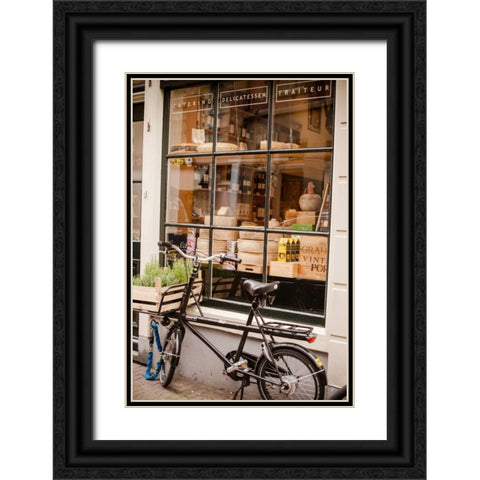 Amsterdam Delicatessen I Black Ornate Wood Framed Art Print with Double Matting by Berzel, Erin