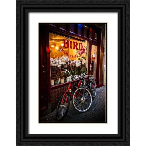 Thai in Amsterdam Black Ornate Wood Framed Art Print with Double Matting by Berzel, Erin