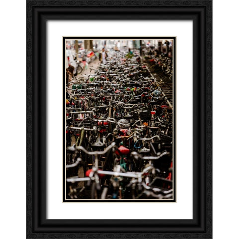 Amsterdams Fietsflat I Black Ornate Wood Framed Art Print with Double Matting by Berzel, Erin