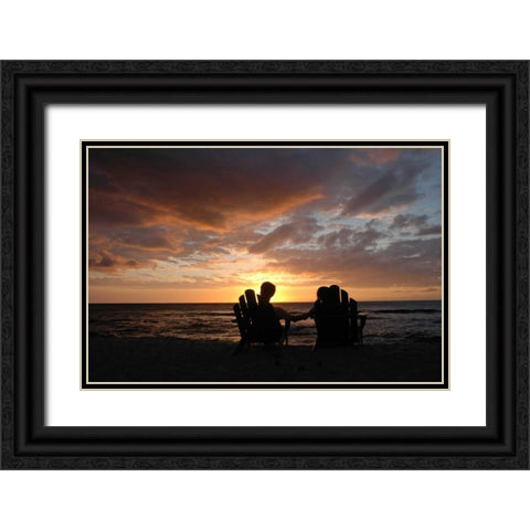 Honeymoon II Black Ornate Wood Framed Art Print with Double Matting by Berzel, Erin
