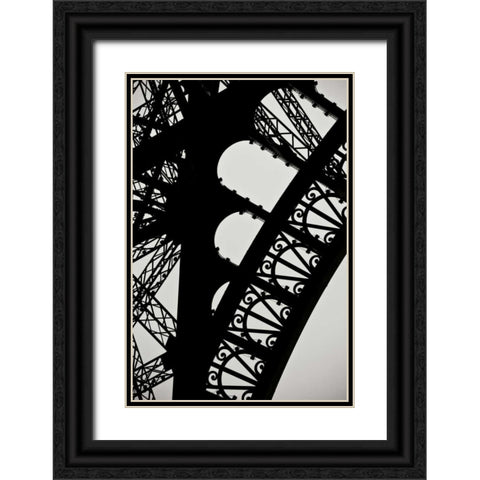 Eiffel Tower Latticework I Black Ornate Wood Framed Art Print with Double Matting by Berzel, Erin