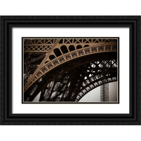 Eiffel Tower Arc I Black Ornate Wood Framed Art Print with Double Matting by Berzel, Erin