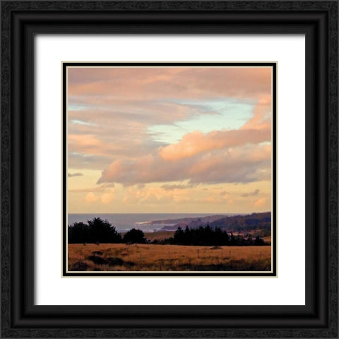 Evening Sky I Black Ornate Wood Framed Art Print with Double Matting by Crane, Rita