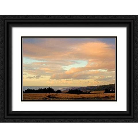 Evening Sky II Black Ornate Wood Framed Art Print with Double Matting by Crane, Rita