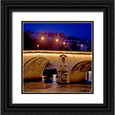 Pont Marie Black Ornate Wood Framed Art Print with Double Matting by Crane, Rita