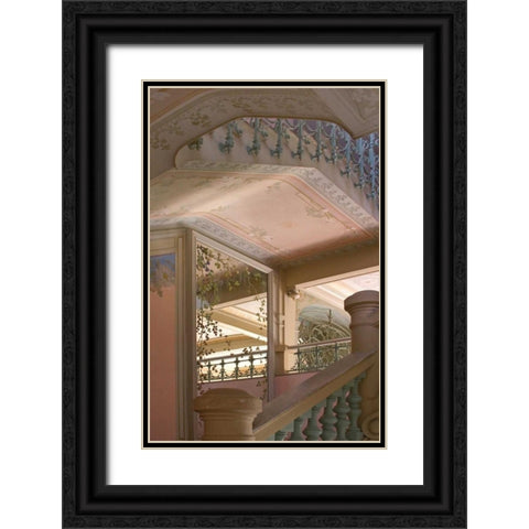 Belle Epoque I Black Ornate Wood Framed Art Print with Double Matting by Crane, Rita