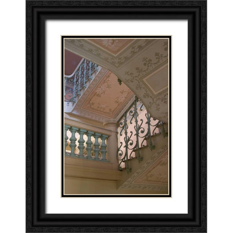 Belle Epoque II Black Ornate Wood Framed Art Print with Double Matting by Crane, Rita