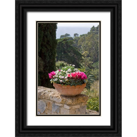 Italian Garden I Black Ornate Wood Framed Art Print with Double Matting by Crane, Rita