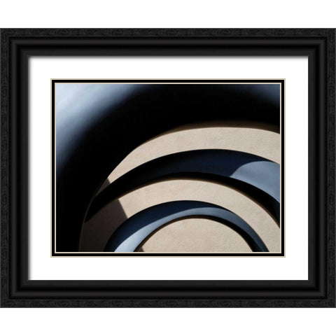 Architectural Abstract II Black Ornate Wood Framed Art Print with Double Matting by Christensen, Jim