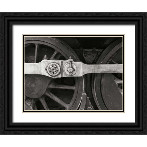 Train IV Black Ornate Wood Framed Art Print with Double Matting by Christensen, Jim
