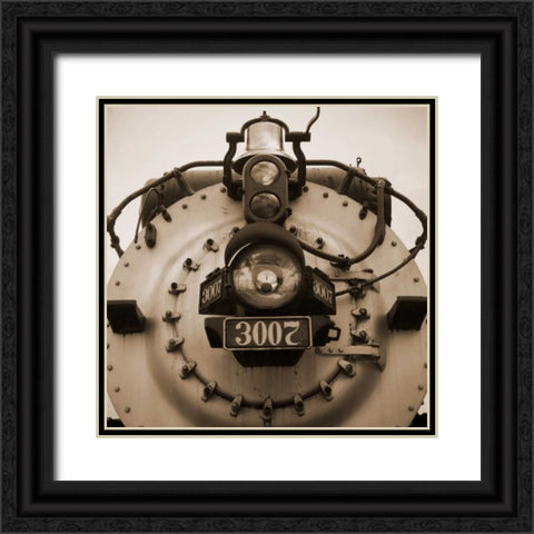 Train V Black Ornate Wood Framed Art Print with Double Matting by Christensen, Jim
