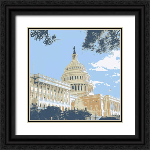 US Capital Black Ornate Wood Framed Art Print with Double Matting by Christensen, Jim