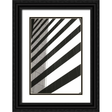 Geometric I Black Ornate Wood Framed Art Print with Double Matting by Hausenflock, Alan