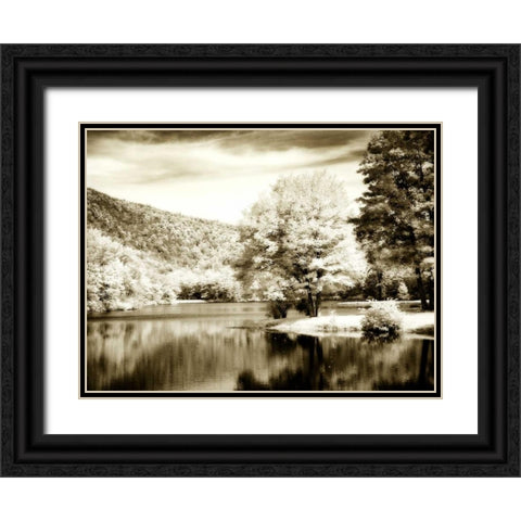 Mountain Lake I Black Ornate Wood Framed Art Print with Double Matting by Hausenflock, Alan