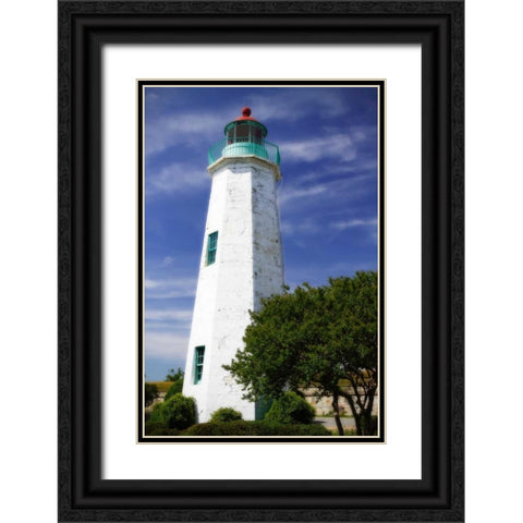 Old Point Comfort Light I Black Ornate Wood Framed Art Print with Double Matting by Hausenflock, Alan