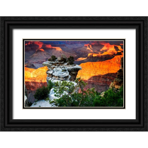 Mather Point Sunset IV Black Ornate Wood Framed Art Print with Double Matting by Hausenflock, Alan