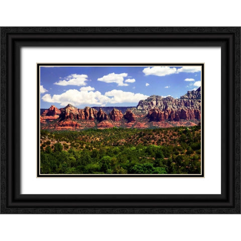 Red Rock Canyon I Black Ornate Wood Framed Art Print with Double Matting by Hausenflock, Alan