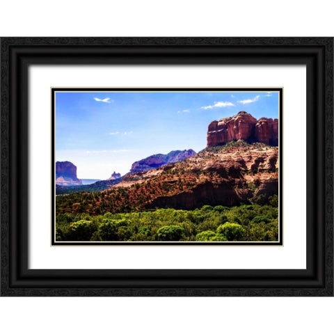 Cathedral Rock II Black Ornate Wood Framed Art Print with Double Matting by Hausenflock, Alan