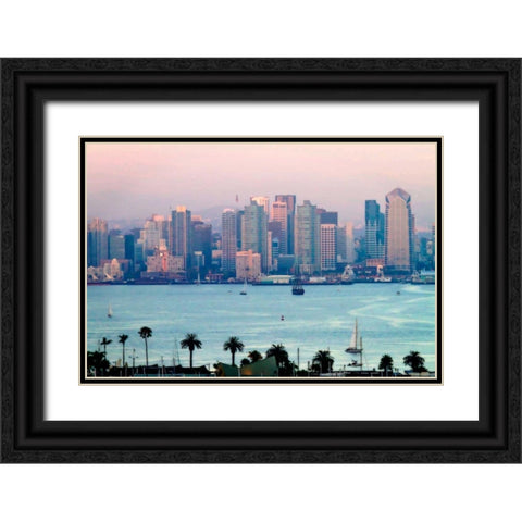 San Diego Sunset II Black Ornate Wood Framed Art Print with Double Matting by Hausenflock, Alan