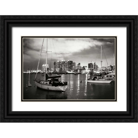 City Lights III Black Ornate Wood Framed Art Print with Double Matting by Hausenflock, Alan