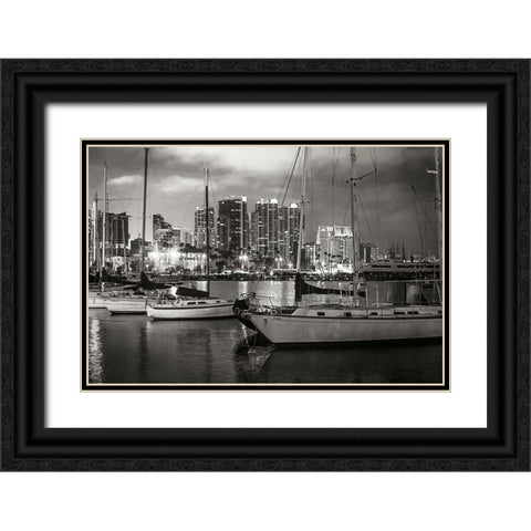City Lights IV Black Ornate Wood Framed Art Print with Double Matting by Hausenflock, Alan