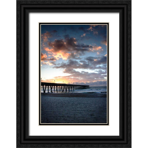 Mercers Pier IV Black Ornate Wood Framed Art Print with Double Matting by Hausenflock, Alan
