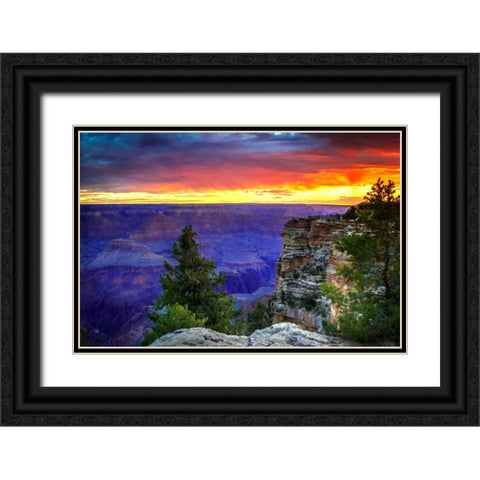 Fiery Sky II Black Ornate Wood Framed Art Print with Double Matting by Hausenflock, Alan