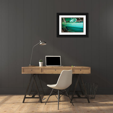 Mighty Mustang II Black Ornate Wood Framed Art Print with Double Matting by Hausenflock, Alan