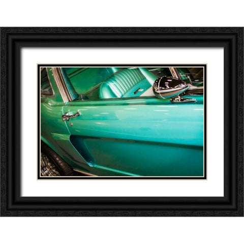 Mighty Mustang II Black Ornate Wood Framed Art Print with Double Matting by Hausenflock, Alan