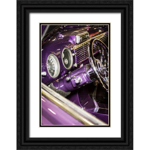 Purple Flamer II Black Ornate Wood Framed Art Print with Double Matting by Hausenflock, Alan