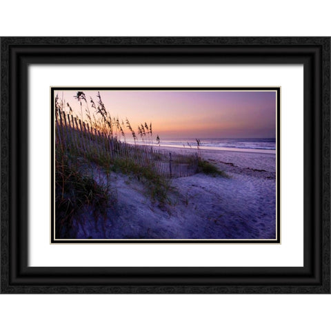 Lavender Beach I Black Ornate Wood Framed Art Print with Double Matting by Hausenflock, Alan