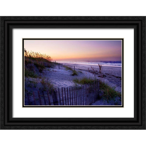 Lavender Beach II Black Ornate Wood Framed Art Print with Double Matting by Hausenflock, Alan
