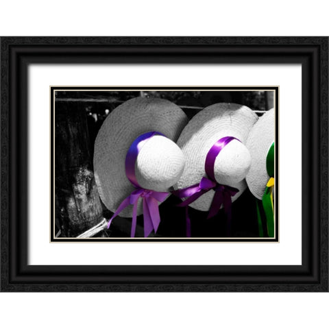 Fancy Hats II Black Ornate Wood Framed Art Print with Double Matting by Hausenflock, Alan