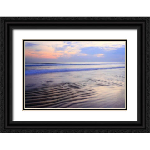 Soft Shore II Black Ornate Wood Framed Art Print with Double Matting by Hausenflock, Alan