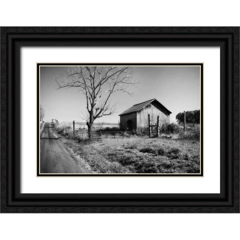 Rural Route VI32 II Black Ornate Wood Framed Art Print with Double Matting by Hausenflock, Alan