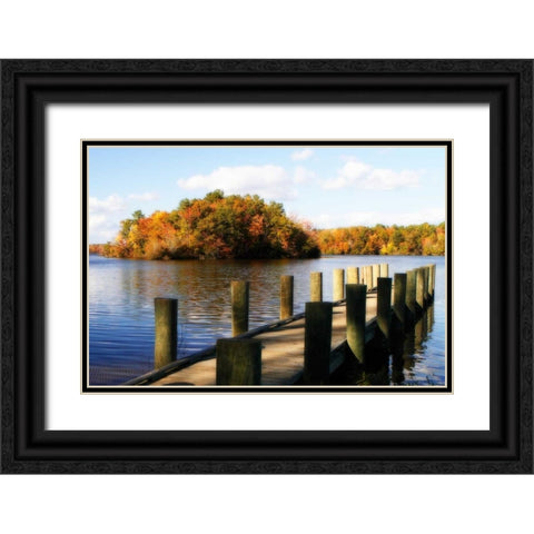 Greenwood Lake I Black Ornate Wood Framed Art Print with Double Matting by Hausenflock, Alan