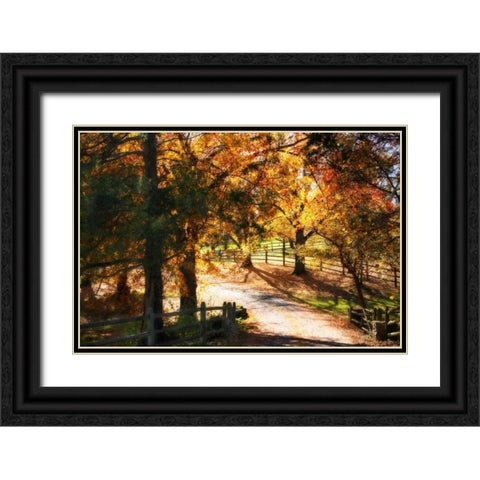 Autumn on Kent Farm I Black Ornate Wood Framed Art Print with Double Matting by Hausenflock, Alan