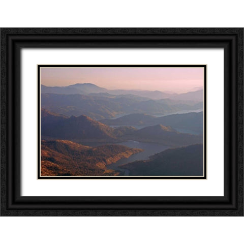 Kern Valley IV Black Ornate Wood Framed Art Print with Double Matting by Kidd, Brian
