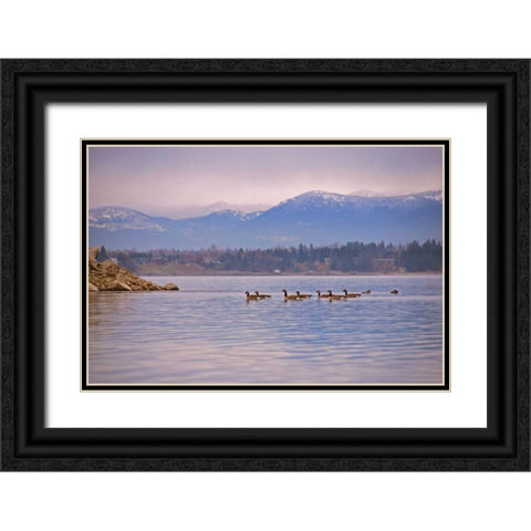 Sandpoint I Black Ornate Wood Framed Art Print with Double Matting by Kidd, Brian