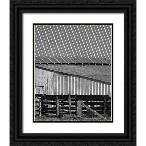 Big Barn II Black Ornate Wood Framed Art Print with Double Matting by Larson, Scott