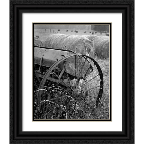 Sewing Seeds II Black Ornate Wood Framed Art Print with Double Matting by Larson, Scott