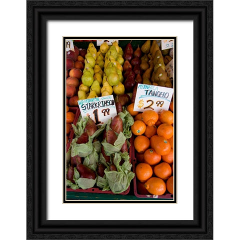 Fruit Stand II Black Ornate Wood Framed Art Print with Double Matting by Love, Maureen