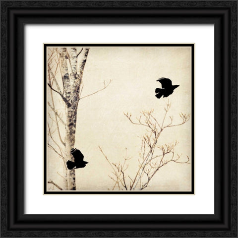 In Flight I Black Ornate Wood Framed Art Print with Double Matting by Melious, Amy