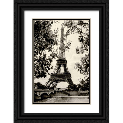 Eiffel Tower II Black Ornate Wood Framed Art Print with Double Matting by Melious, Amy