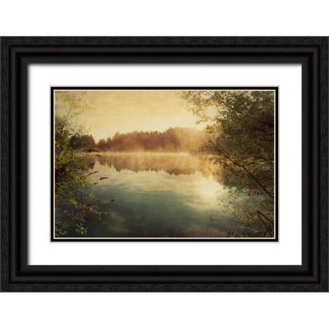 Sunset II Black Ornate Wood Framed Art Print with Double Matting by Melious, Amy