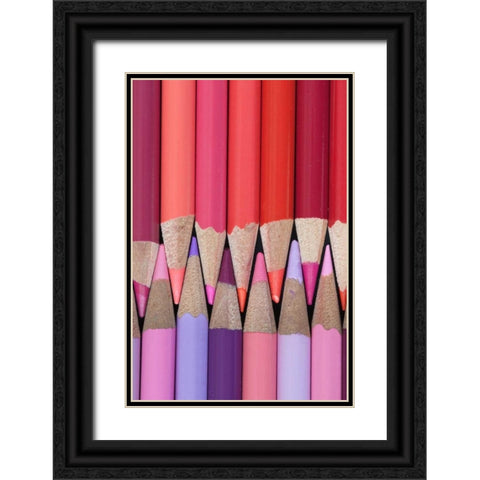 Colored Pencils V Black Ornate Wood Framed Art Print with Double Matting by Mahan, Kathy