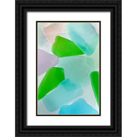 Beach Glass IV Black Ornate Wood Framed Art Print with Double Matting by Mahan, Kathy