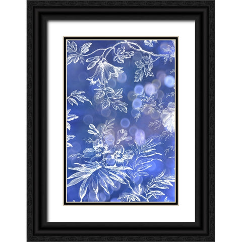 Floral Bokeh II Black Ornate Wood Framed Art Print with Double Matting by Mahan, Kathy