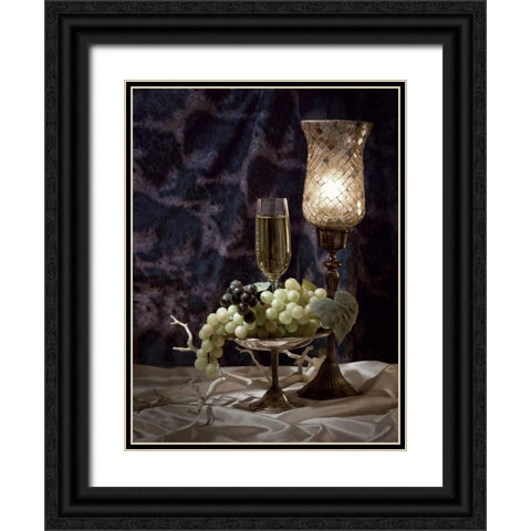 Wine and Romance II Black Ornate Wood Framed Art Print with Double Matting by McNemar, C. Thomas