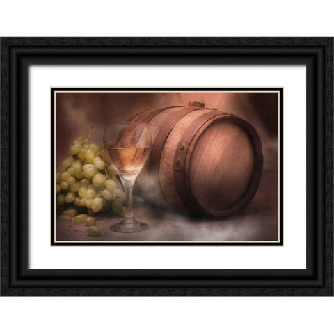 Vintage Wine Black Ornate Wood Framed Art Print with Double Matting by McNemar, C. Thomas